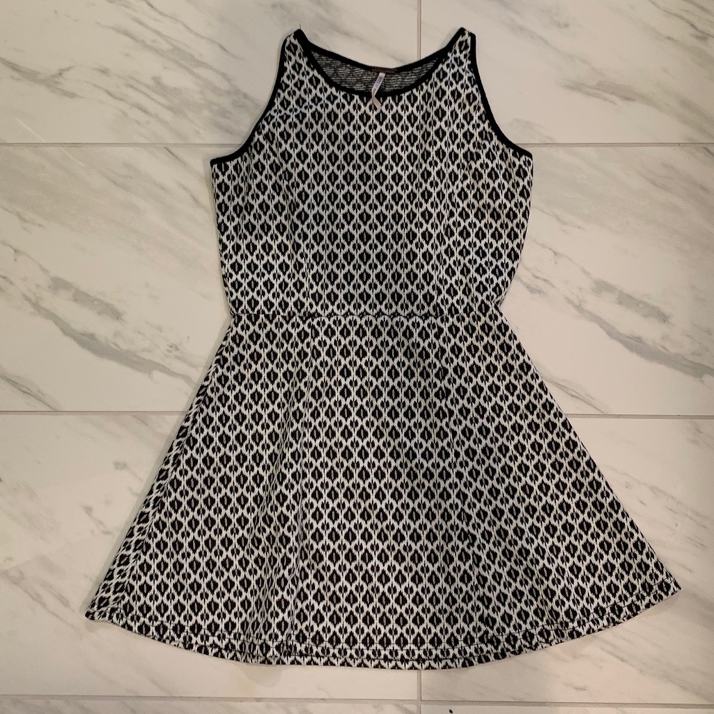 Black and white skater dress